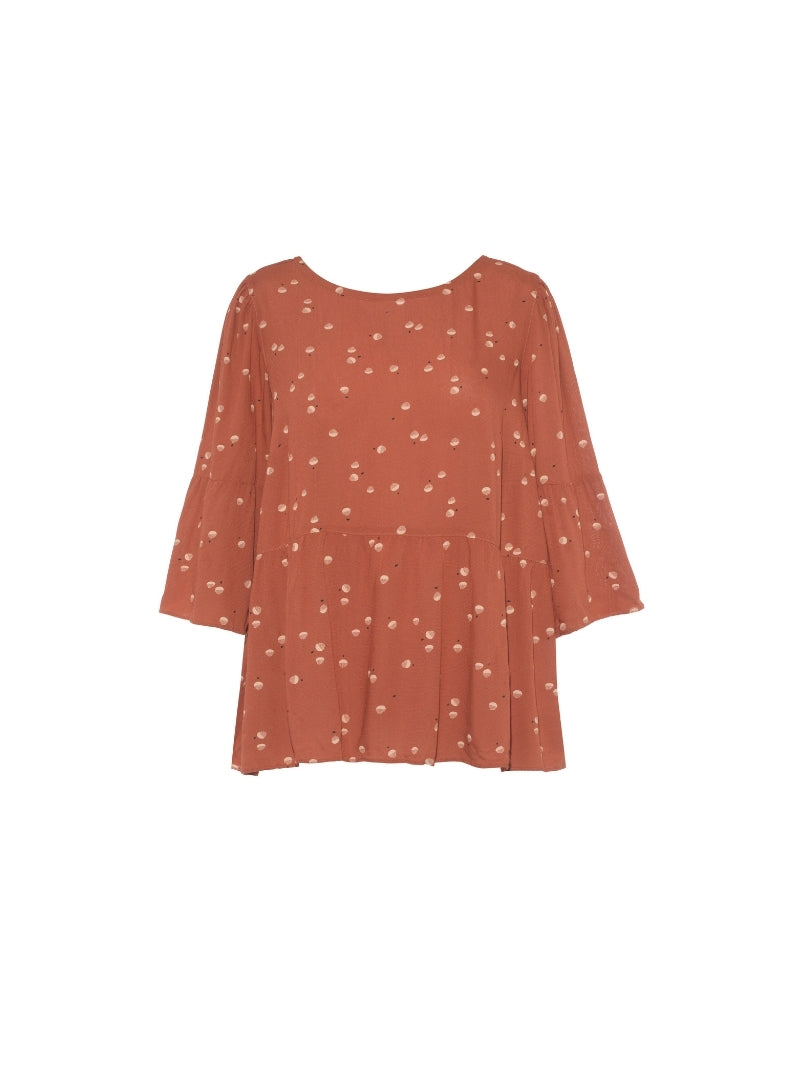 Chestnut Peplum Top