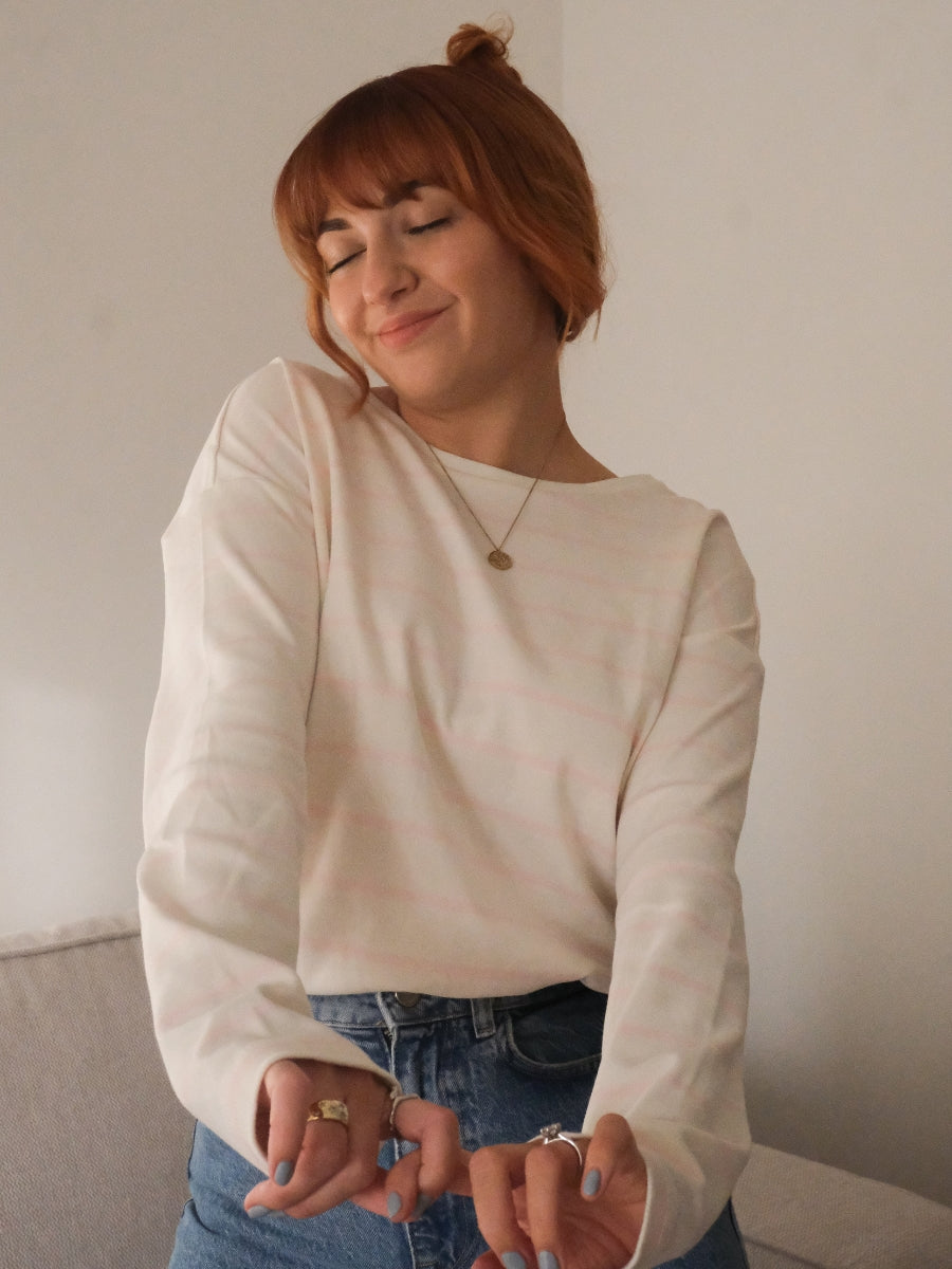 Pink Organic Cotton Breton Top