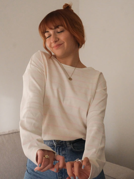 Pink Organic Cotton Breton Top