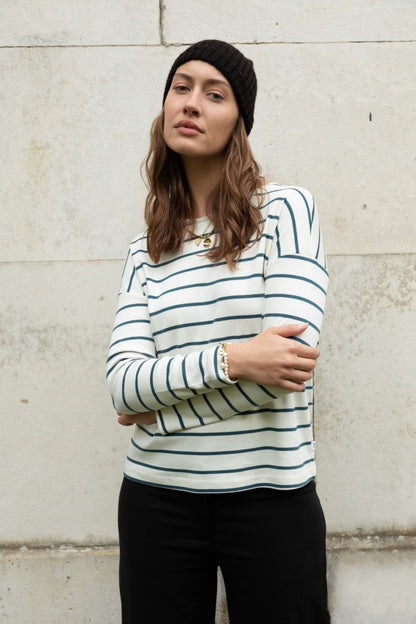 Blue Organic Cotton Breton Top