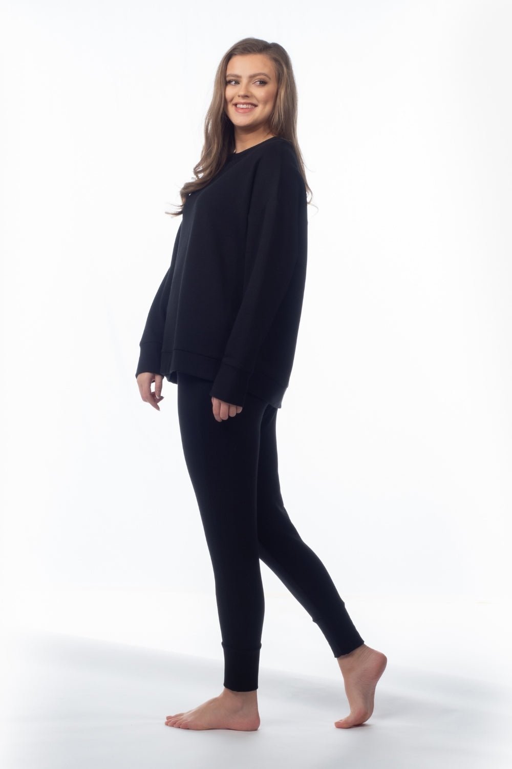 Black Tencel Loungewear Set - Onesta UK - #ethical_Clothes#