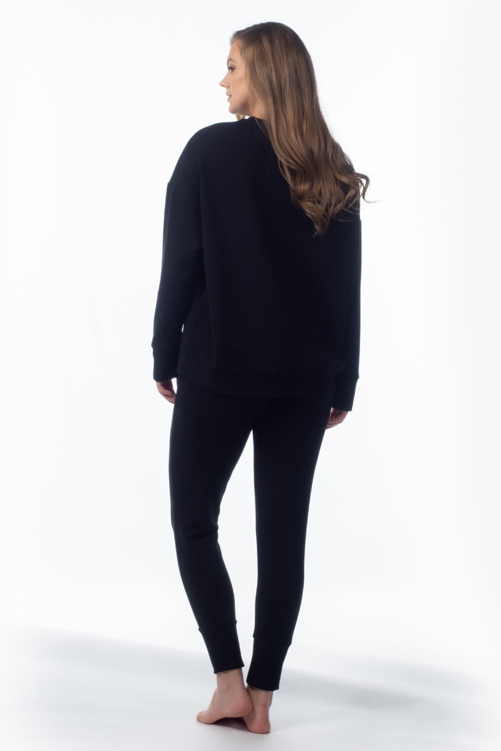 Black Tencel Loungewear Set - Onesta UK - #ethical_Clothes#