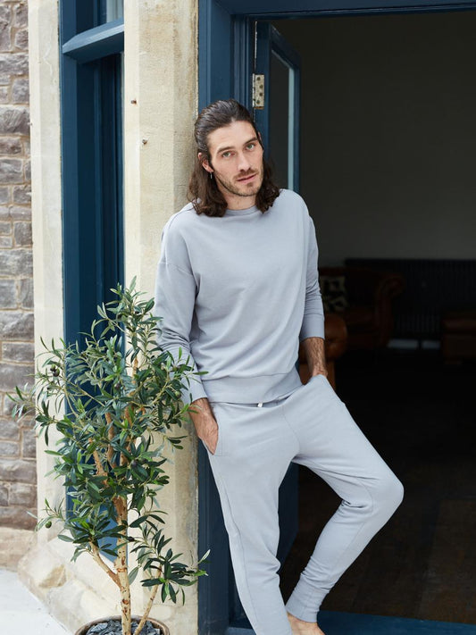 Grey Tencel Loungewear Sweater - Onesta UK - #ethical_Clothes#