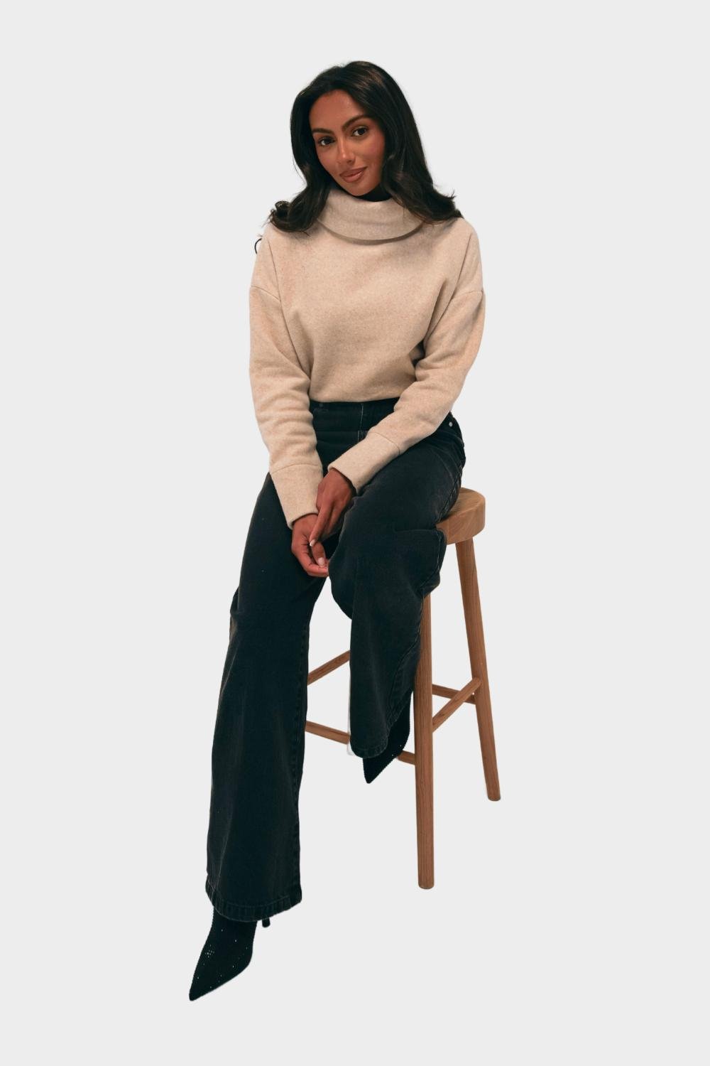 Iconic Winnie Jumper In Oat - Onesta UK - #ethical_Clothes#