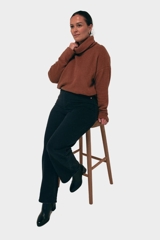 Iconic Winnie Jumper In Rust - Onesta UK - #ethical_Clothes#