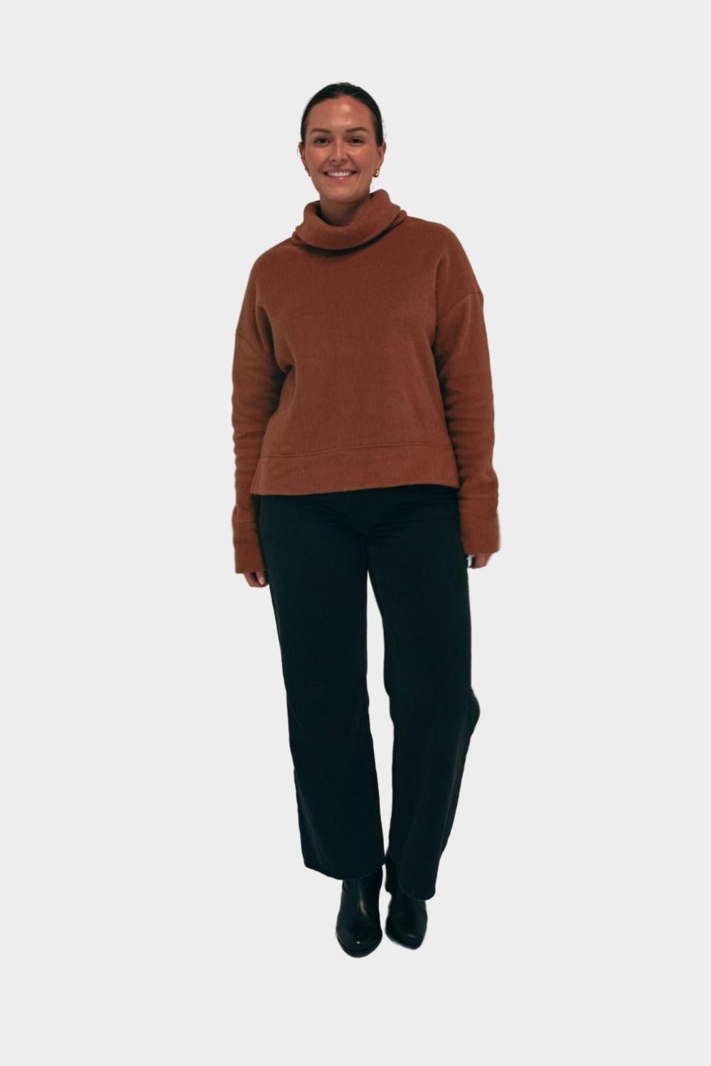 Iconic Winnie Jumper In Rust - Onesta UK - #ethical_Clothes#