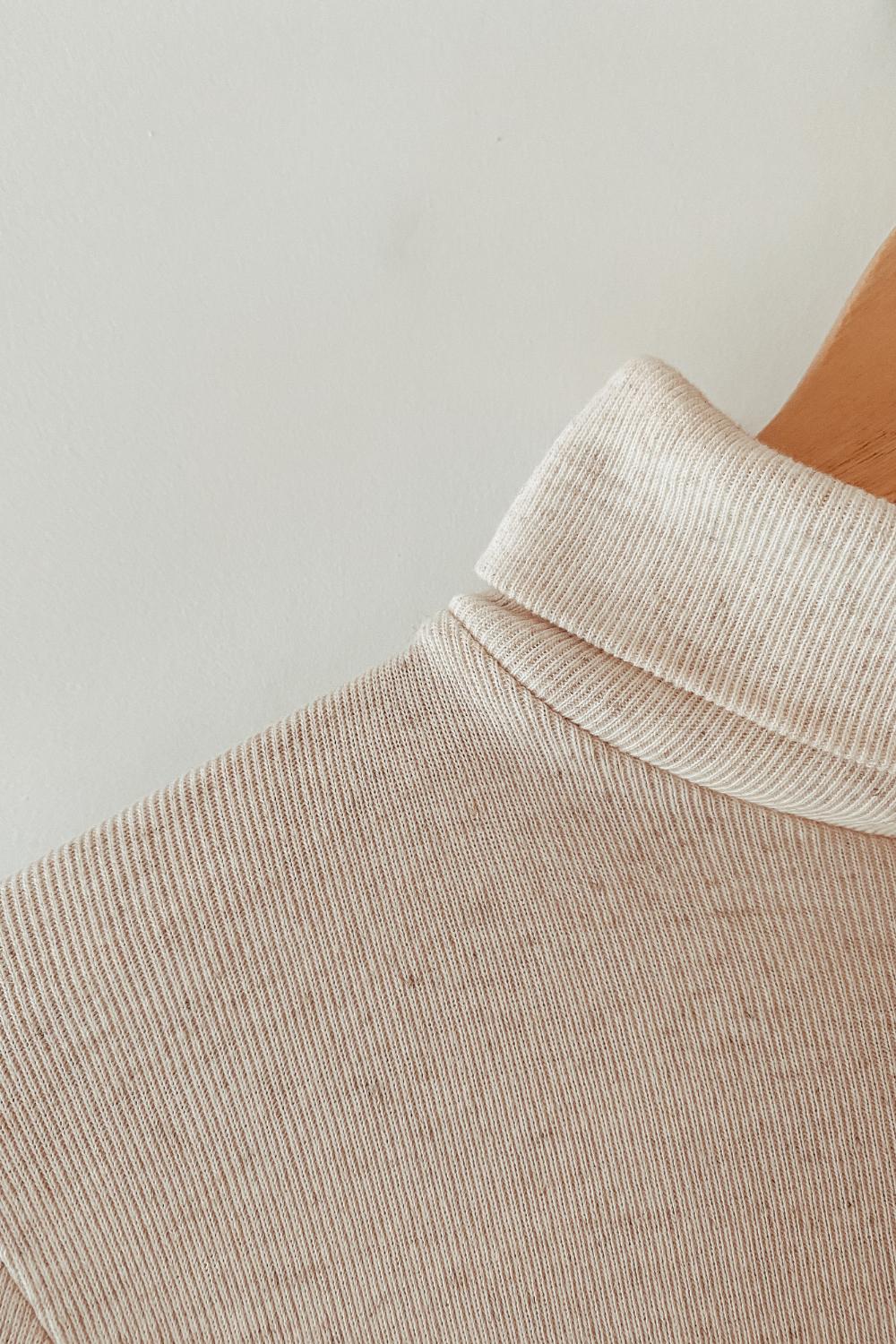 Ribbed Roll Neck Top - Onesta UK - #ethical_Clothes#