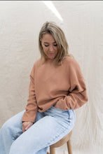 Load image into Gallery viewer, Waffle Lightweight Sweater - Rust - Onesta UK - #ethical_Clothes#
