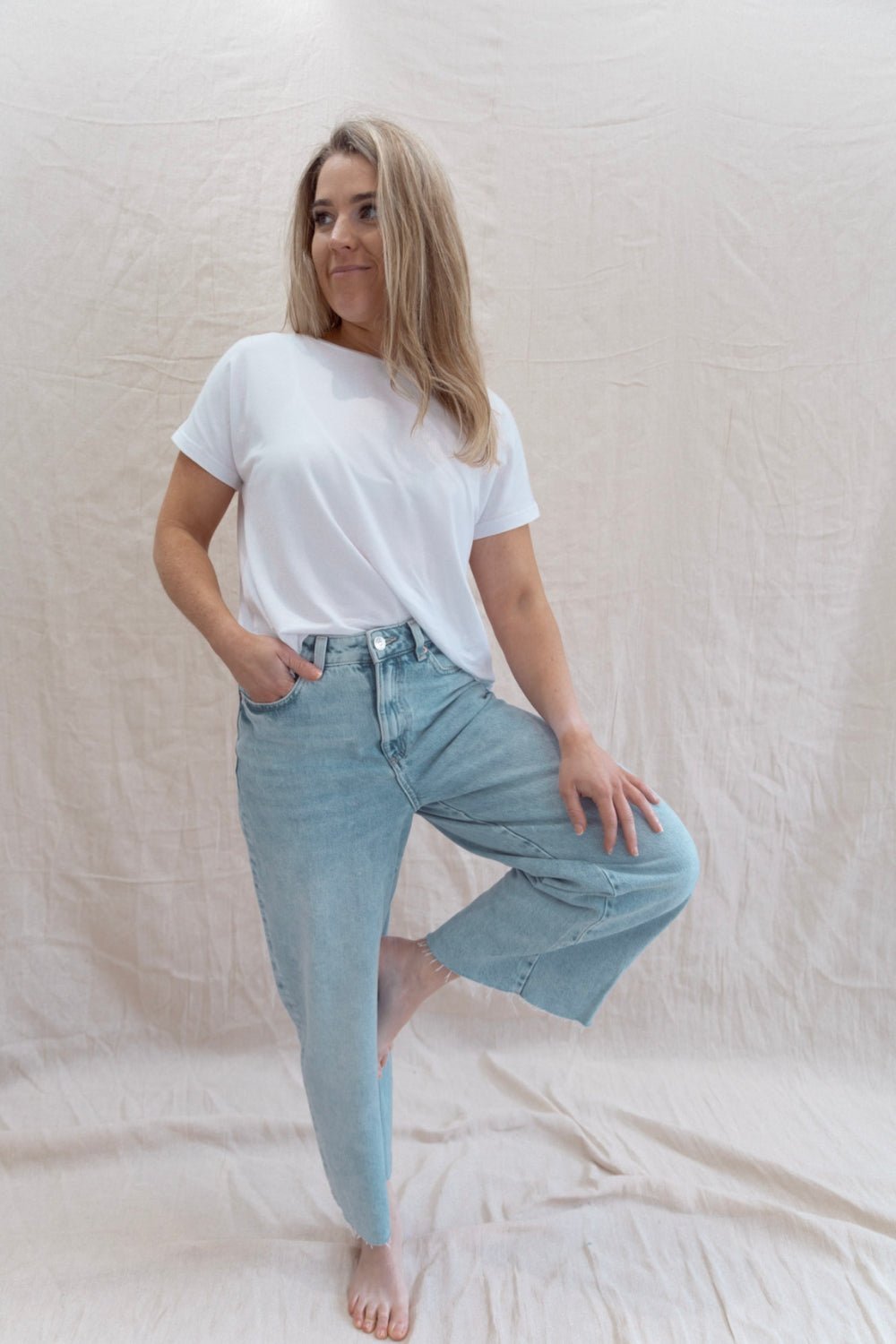 White Tencel Tee - Onesta UK - #ethical_Clothes#