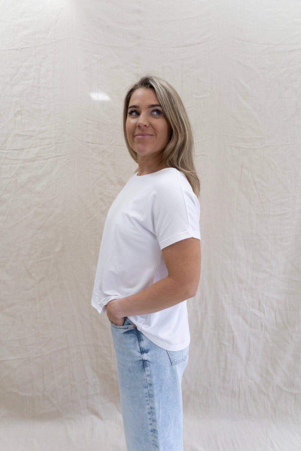 White Tencel Tee - Onesta UK - #ethical_Clothes#