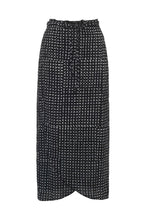 Load image into Gallery viewer, Organic Cotton Midi Wrap Skirt Black - Onesta UK - #ethical_Clothes#
