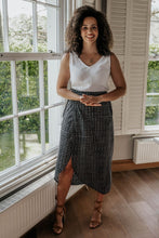 Load image into Gallery viewer, Organic Cotton Midi Wrap Skirt Black - Onesta UK - #ethical_Clothes#
